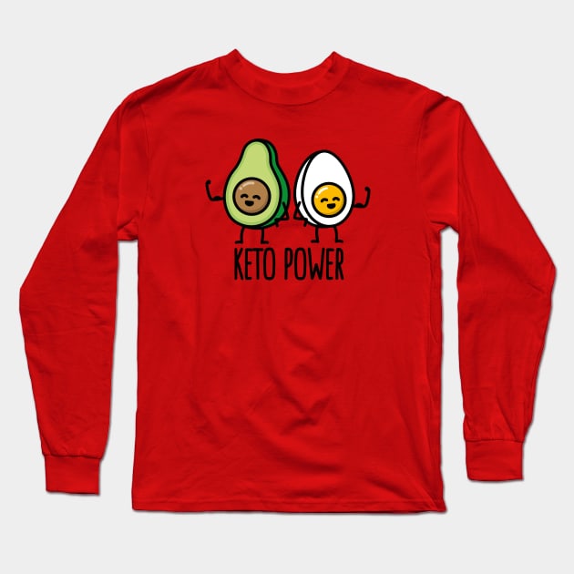 Keto Power Egg Avocado Ketogenic Ketosis Gift idea Long Sleeve T-Shirt by LaundryFactory